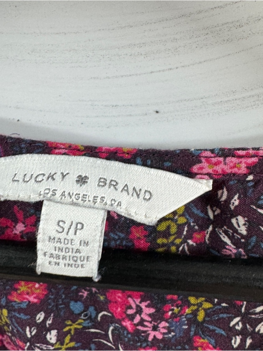 Lucky Brand Floral Wrap Top – Women’s Small Pink Purple - Picture 5 of 7
